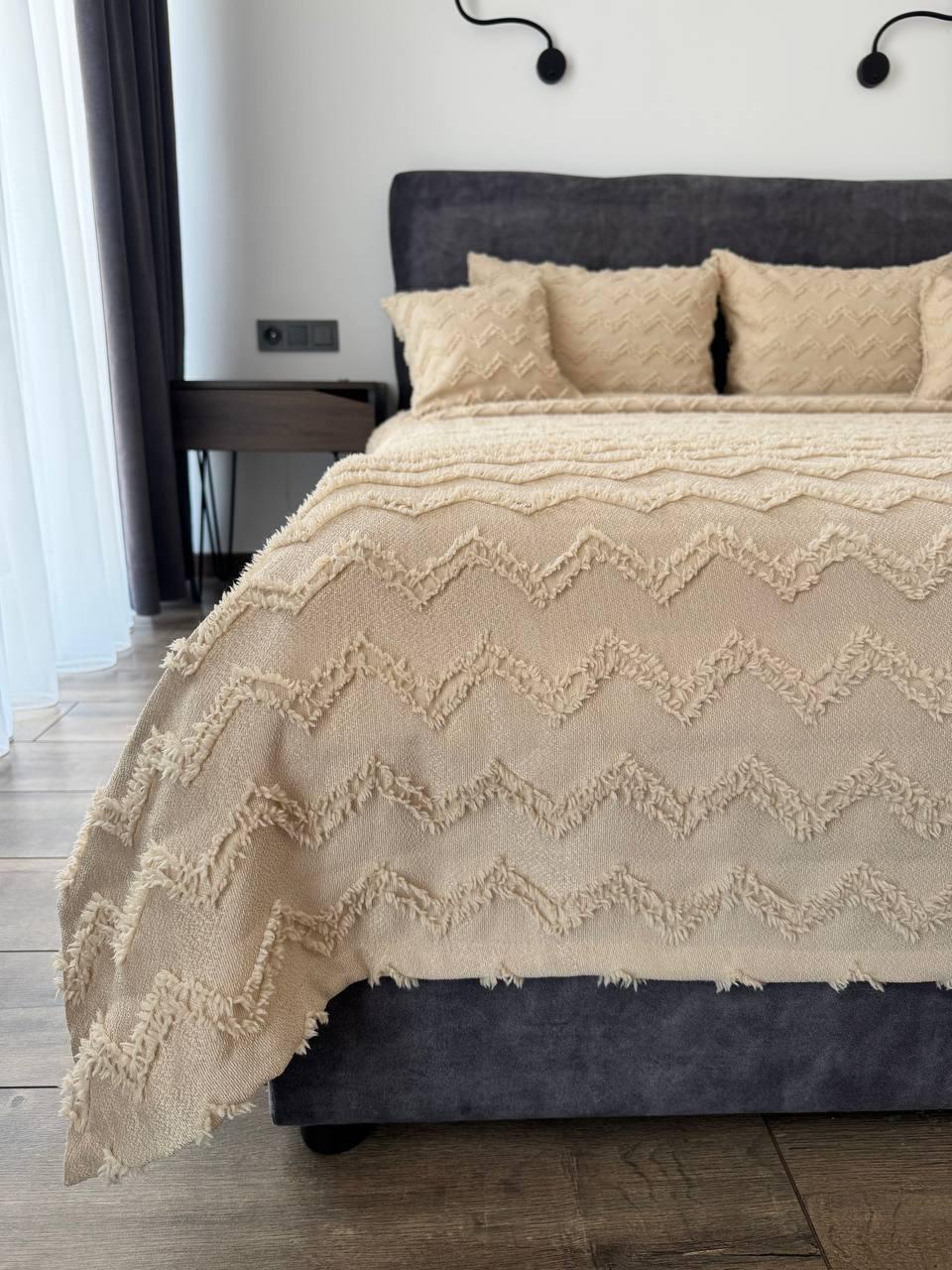 Покрывало Хельга 140x250 см Бежевый (20774-4-140x250cm) - фото 1 Покрывало Хельга 140x250 см Бежевый (20774-4-140x250cm) - фото 1