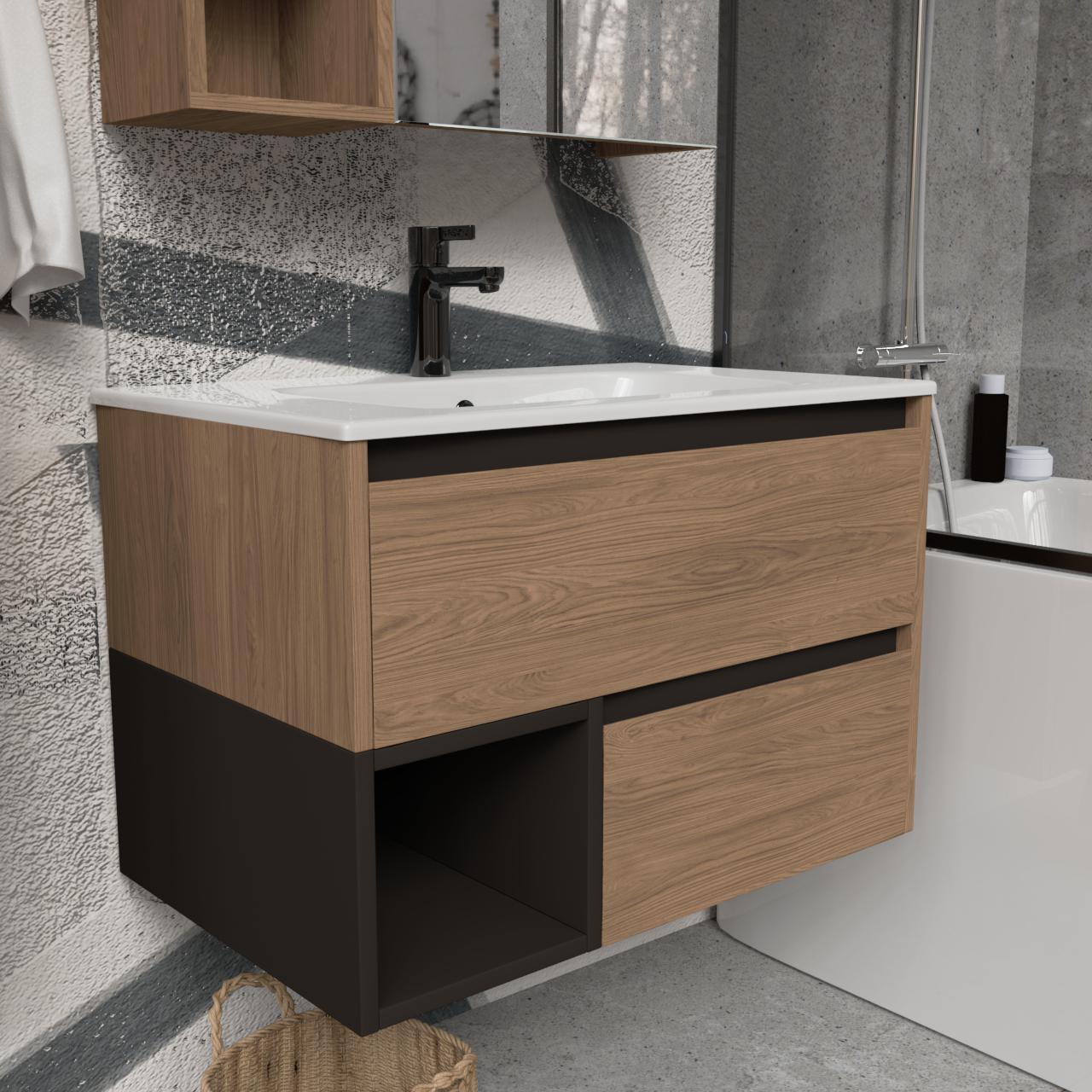 Тумба подвесная с раковиной MVK Vostok Craft 70 В2 700х450х530 мм Дуб Казелла (c270kll) - фото 2 Тумба подвесная с раковиной MVK Vostok Craft 70 В2 700х450х530 мм Дуб Казелла (c270kll) - фото 2