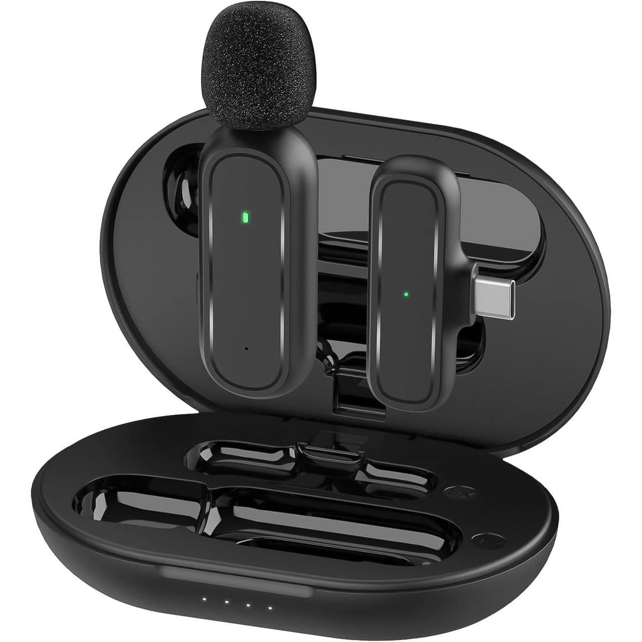 Микрофон петличный Savetek P33 Type-C для смартфонов/планшетов беспроводной до 20 м с зарядным кейсом Микрофон петличный Savetek P33 Type-C для смартфонов/планшетов беспроводной до 20 м с зарядным кейсом
