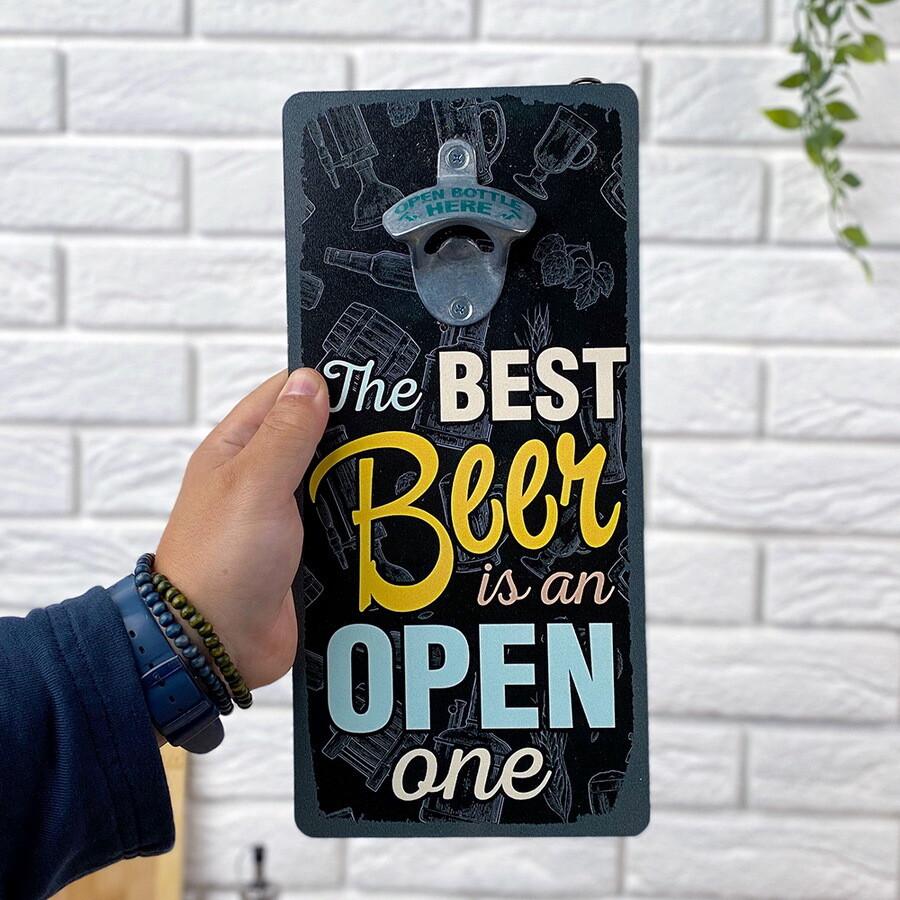 Відкривачка настінна для пляшок The best beer is an open one (sp7-209239205)