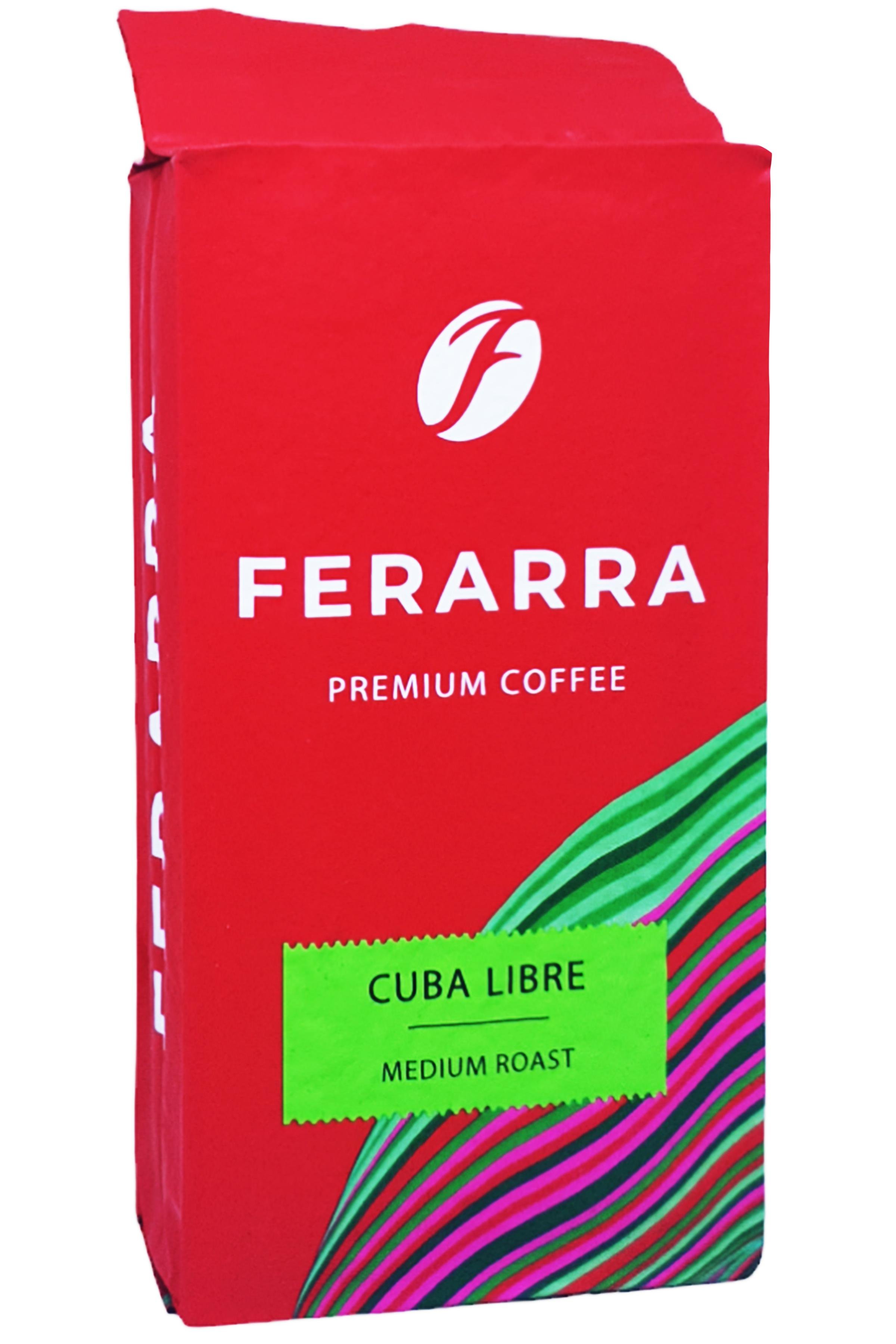 Кофе Ferarra Cuba Libre с ароматом рома-забаглионе молотый 250 г (53339)