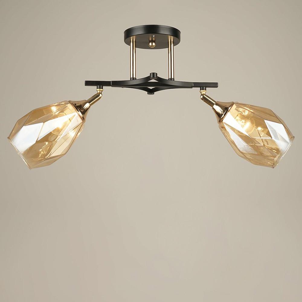 Люстра потолочная Light House SRS-19586/2 COFFEE/FGD Кофейный/Золотой/Янтарный