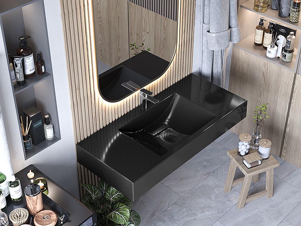 Умывальник подвесной Luxor Roco 100 Black