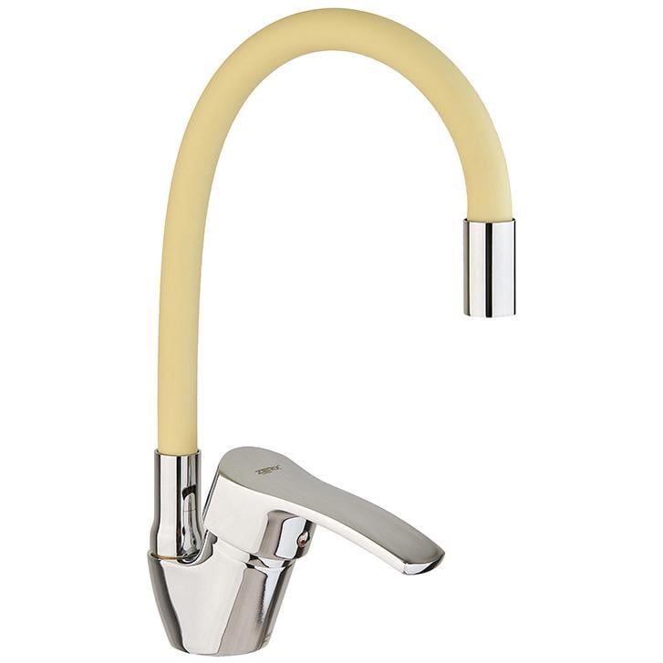 Смеситель для кухни Zerix YUB 279 ZX4977 с гибким изливом Желтый (214360)