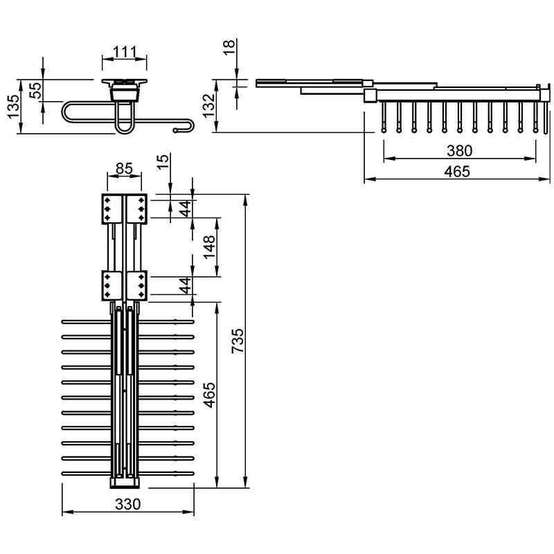 Брючниця верхнього кріплення Muller одинарна (31823) - фото 8