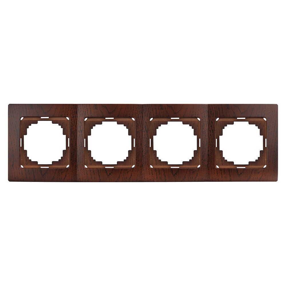 Рамка четырехместная горизонтальная Nilson Touran Орех (00000007564)