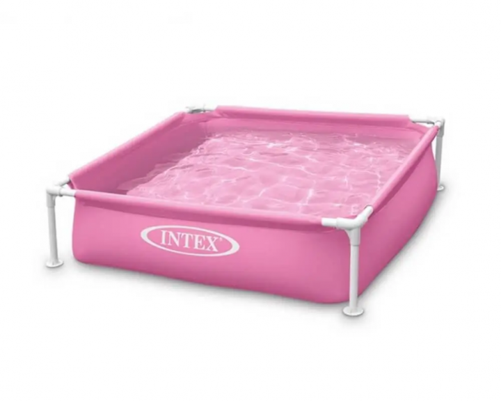 Каркасный бассейн детский от 3 лет Intex 57172 PN 122х122х30см 337л Розовый