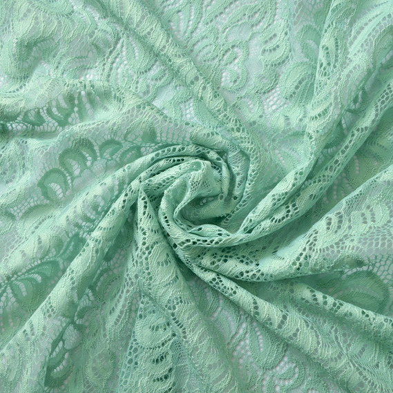 Ткань гипюр IDEIA Бьянка Цветок 1,45 м Ментоловый (2200004107417)