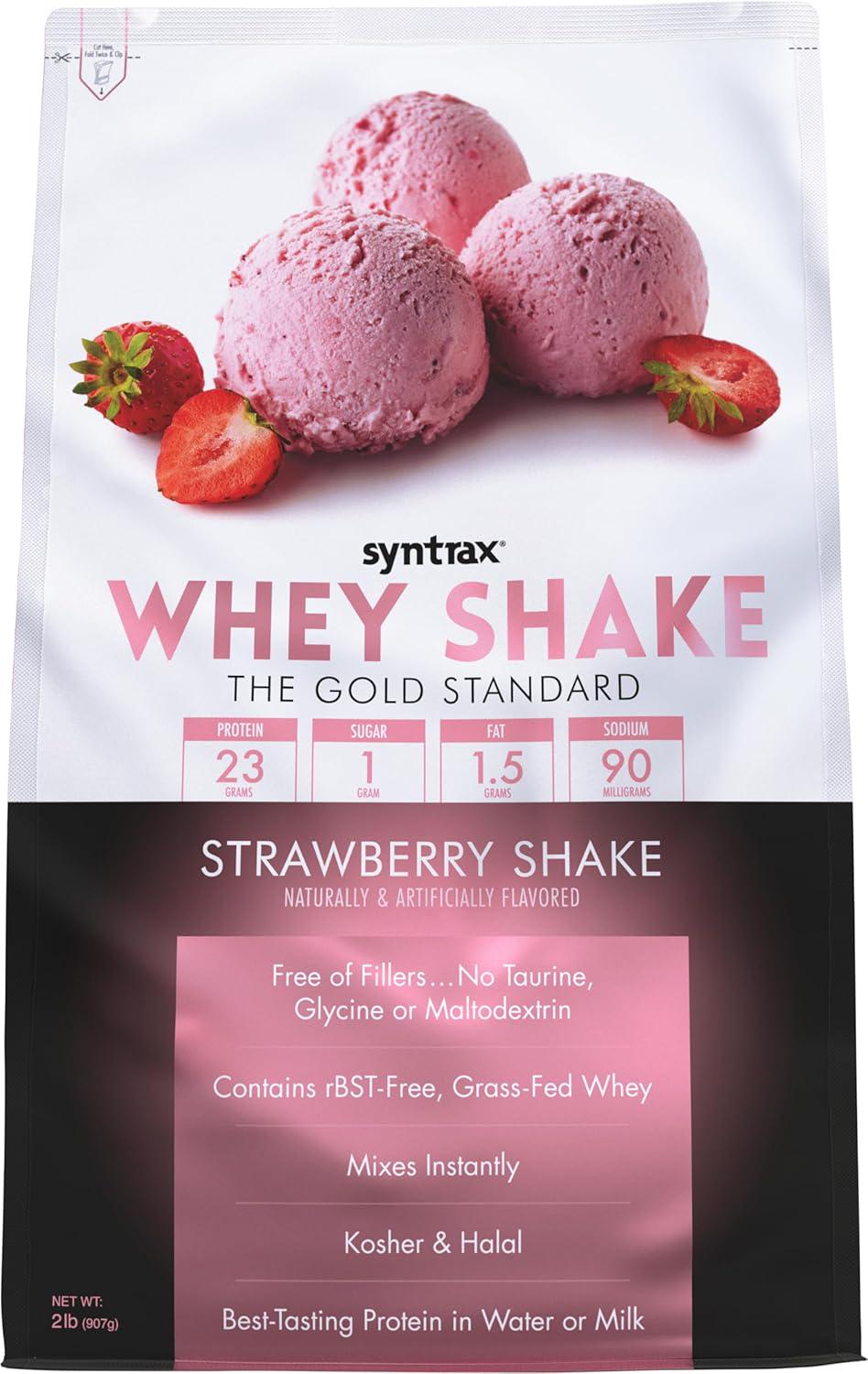 Протеин Syntrax Whey Shake Strawberry Shake 908 г