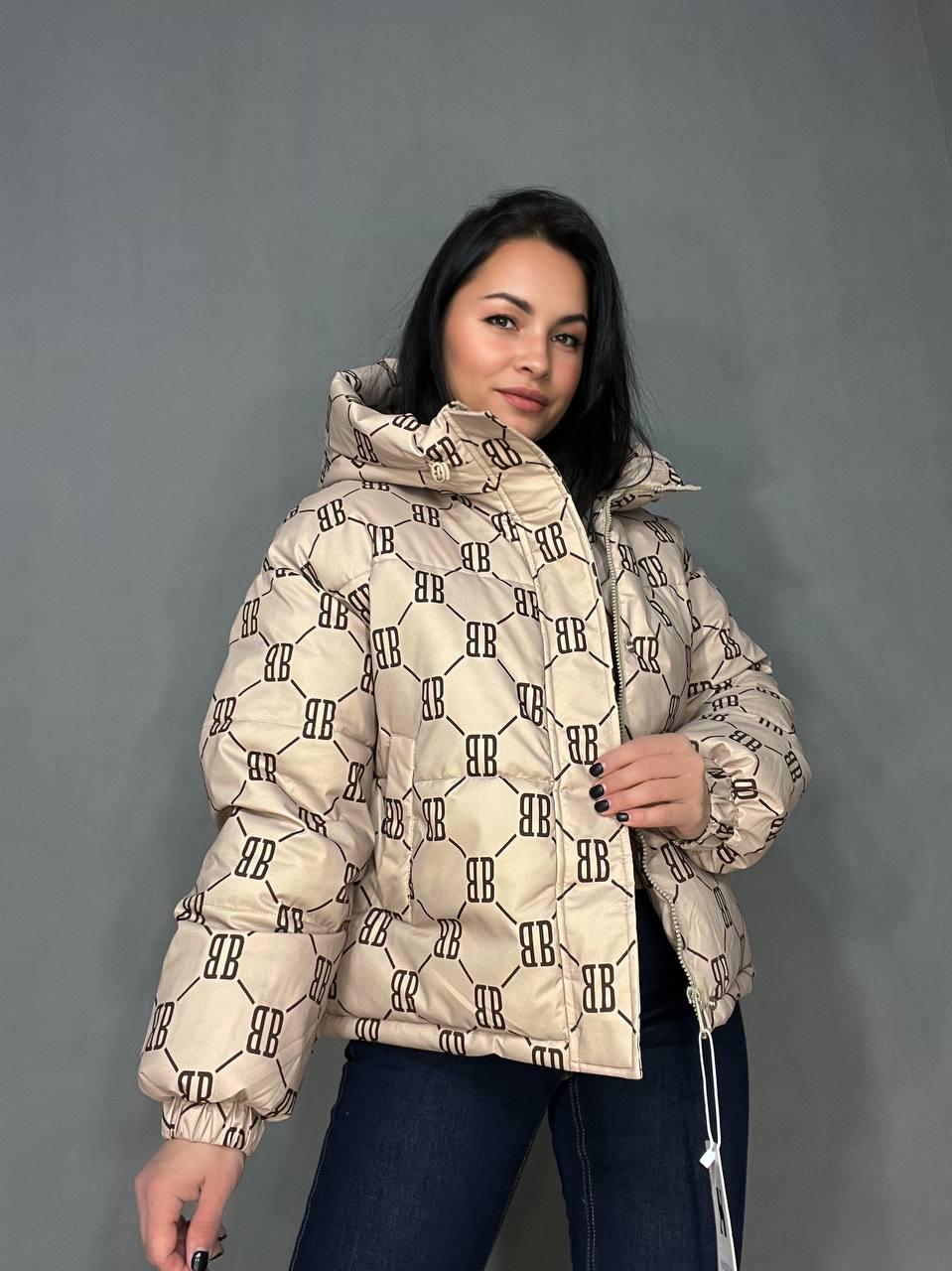 Куртка женская оверсайз демисезонная HAIZIYUAN 192 с капюшоном с узором XL Капучино (3259) - фото 6 Куртка женская оверсайз демисезонная HAIZIYUAN 192 с капюшоном с узором XL Капучино (3259) - фото 6