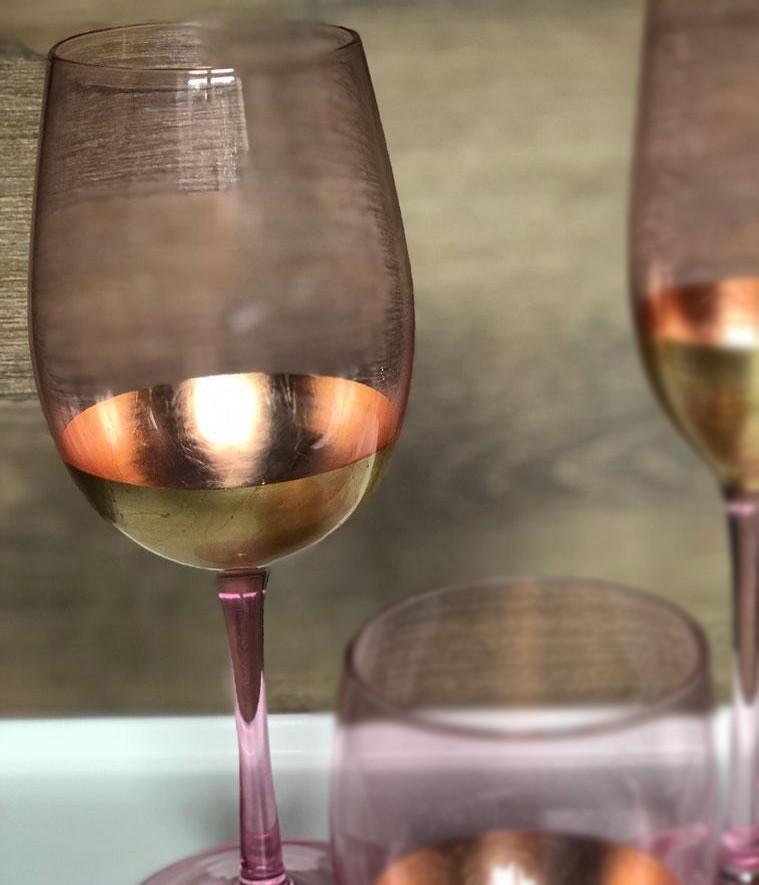 Келих для вина із золотим обідком 625 мл Рожеве золото (21-AT10240) - фото 6 Келих для вина із золотим обідком 625 мл Рожеве золото (21-AT10240) - фото 6