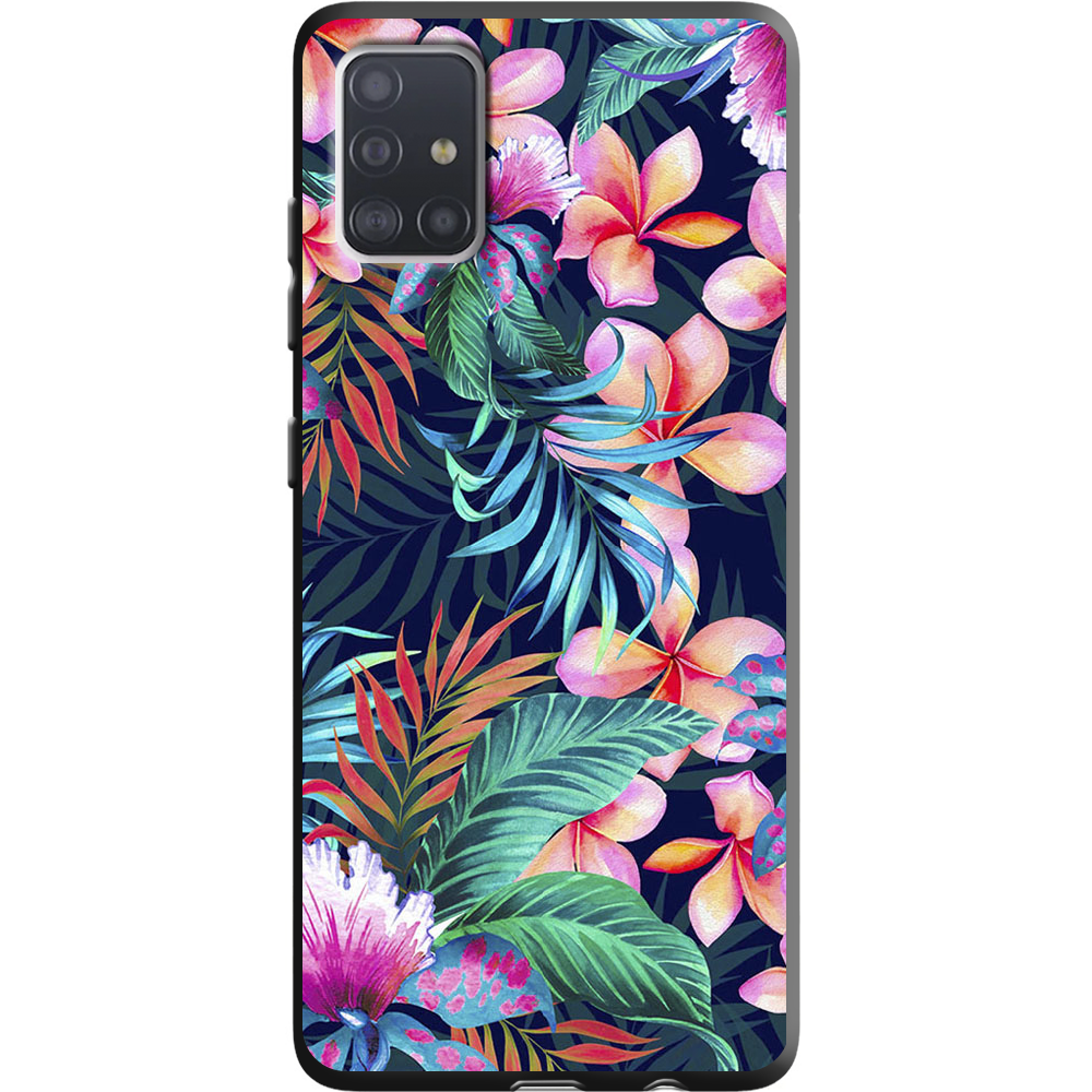 Чохол Boxface Samsung A515 Galaxy A51 flowers in the tropics Чорний силікон (38808-up1971-38947)