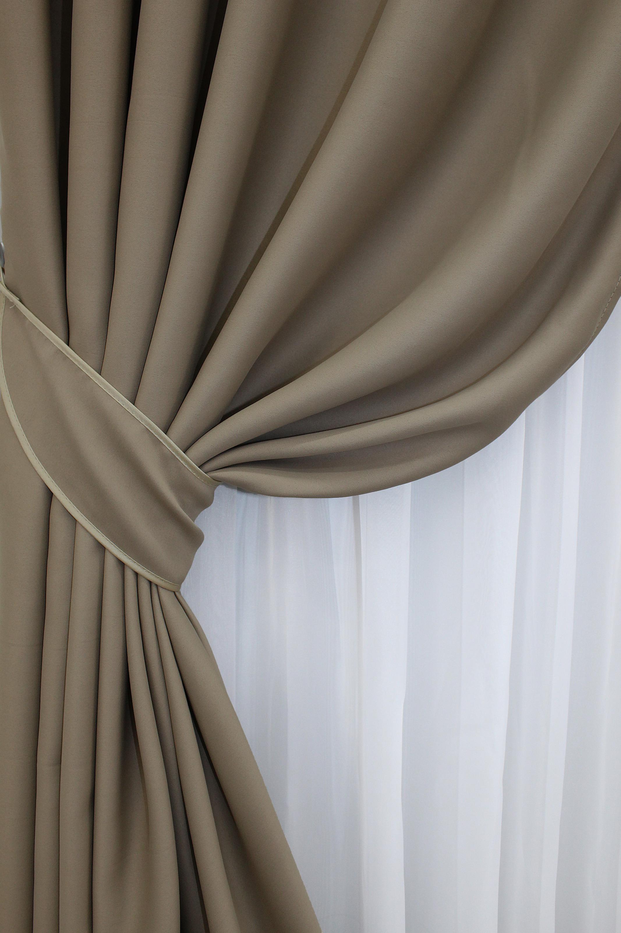 Комплект штор VR-Textil Bagema Rvs № 1239ш блекаут 150х270 см 2 шт. Молочний/Шоколадний (33-0061) - фото 4 Комплект штор VR-Textil Bagema Rvs № 1239ш блекаут 150х270 см 2 шт. Молочний/Шоколадний (33-0061) - фото 4