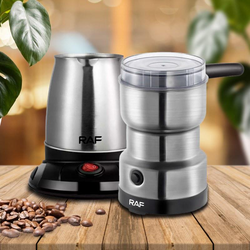 Турка для кави електрична RAF R.127/кавомолка RAF R-7113 нержавіюча сталь - фото 3