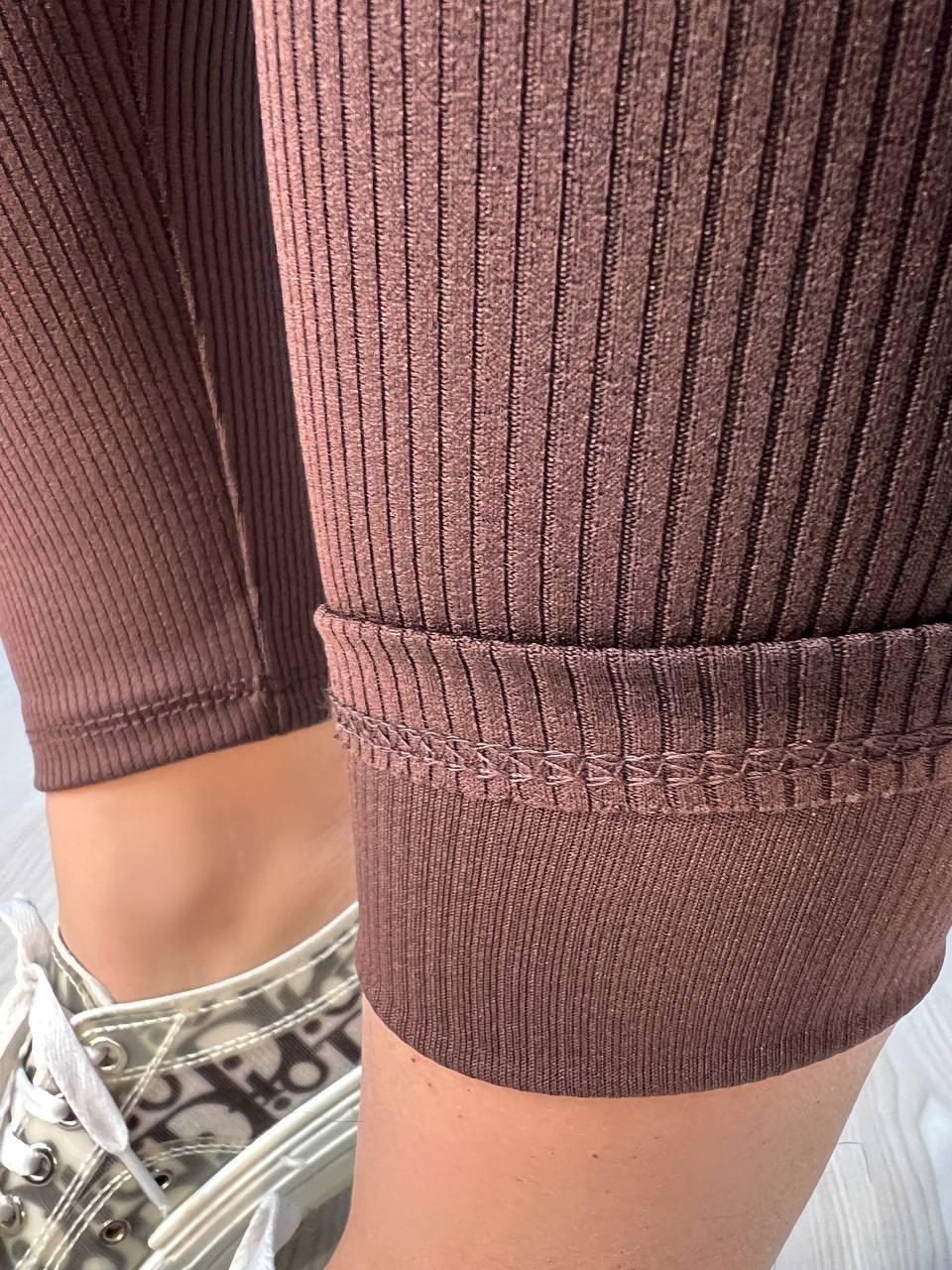 Лосины женские LADY HUREM 2247 рубчик широкий утягивающий пояс S Коричневый (1530) - фото 3 Лосины женские LADY HUREM 2247 рубчик широкий утягивающий пояс S Коричневый (1530) - фото 3