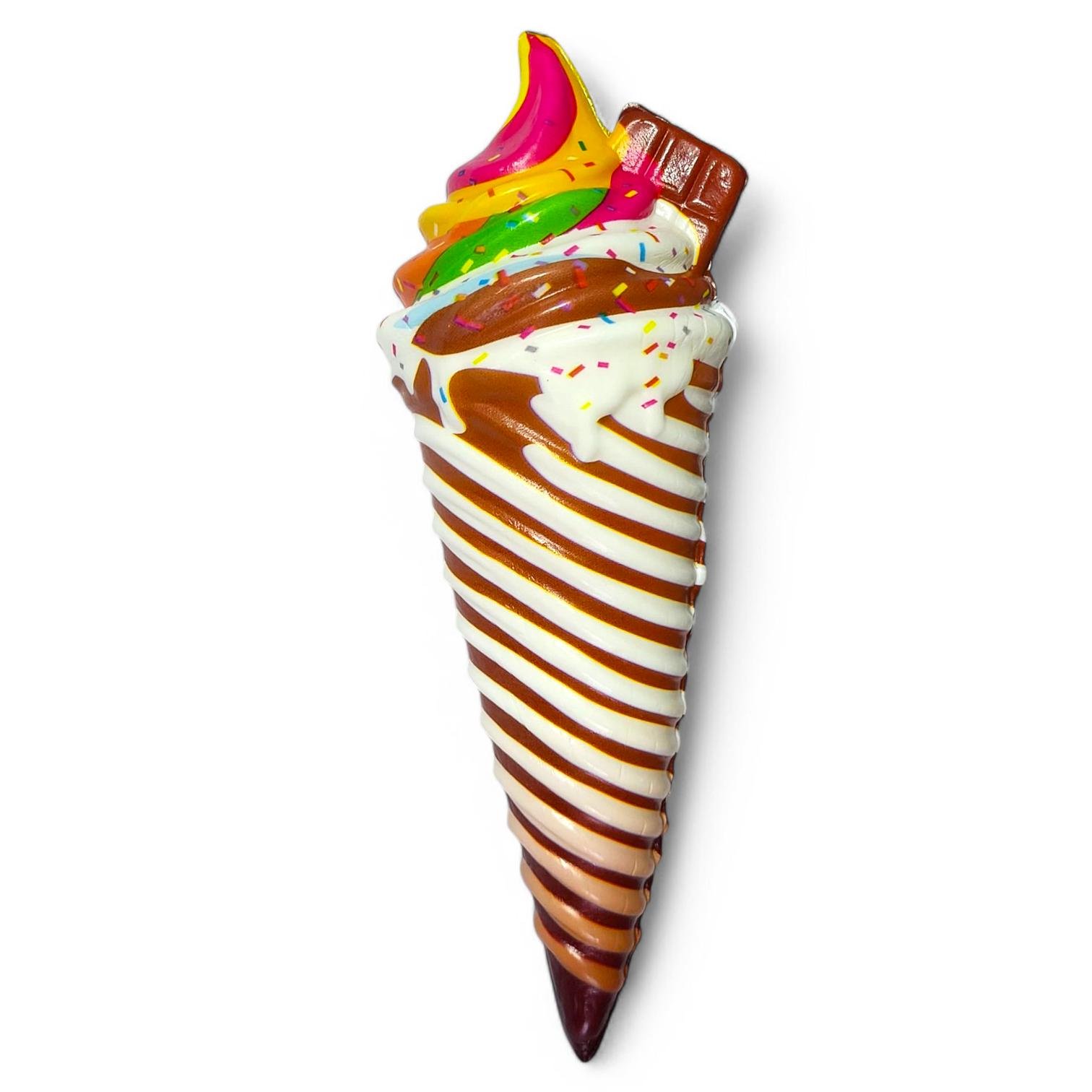 Антистресс игрушка сквиш Мороженое рожок 20 см Коричневый микс - фото 1 Антистресс игрушка сквиш Мороженое рожок 20 см Коричневый микс - фото 1