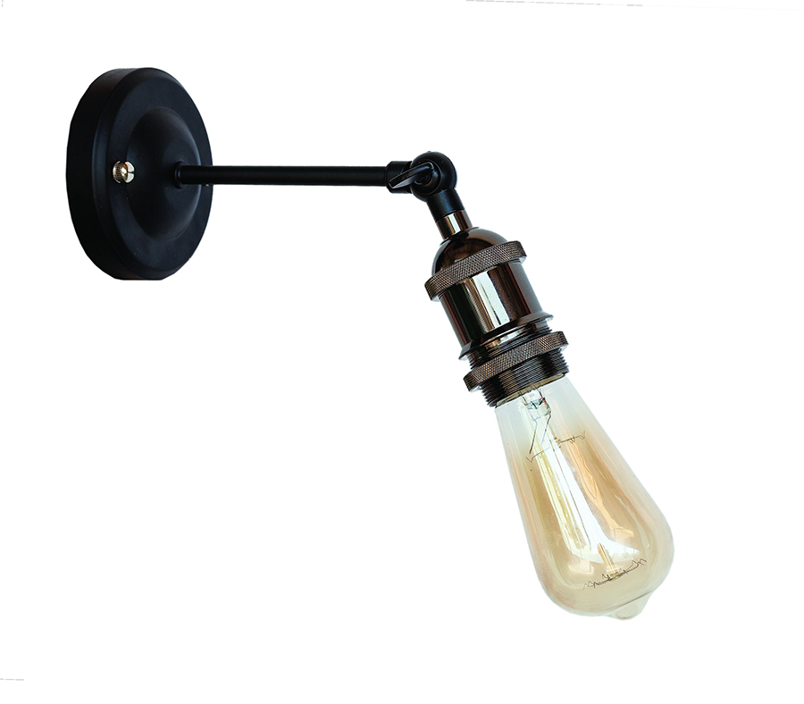 Бра Levistella Lofty подовжене з патроном AMP12 Чорний хром (1963530276)