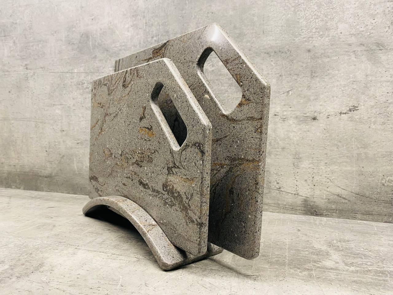 Набор досок кухонных Lava rock A из искусственного акрилового камня на подставке 2 шт. - фото 2 Набор досок кухонных Lava rock A из искусственного акрилового камня на подставке 2 шт. - фото 2