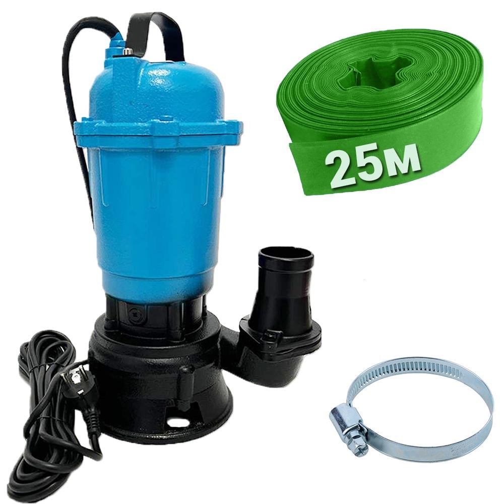 Насос каналізаційний фекальний EP WQD 12-10-1.3 хомут/шланг дренажний 25 м (28158092)