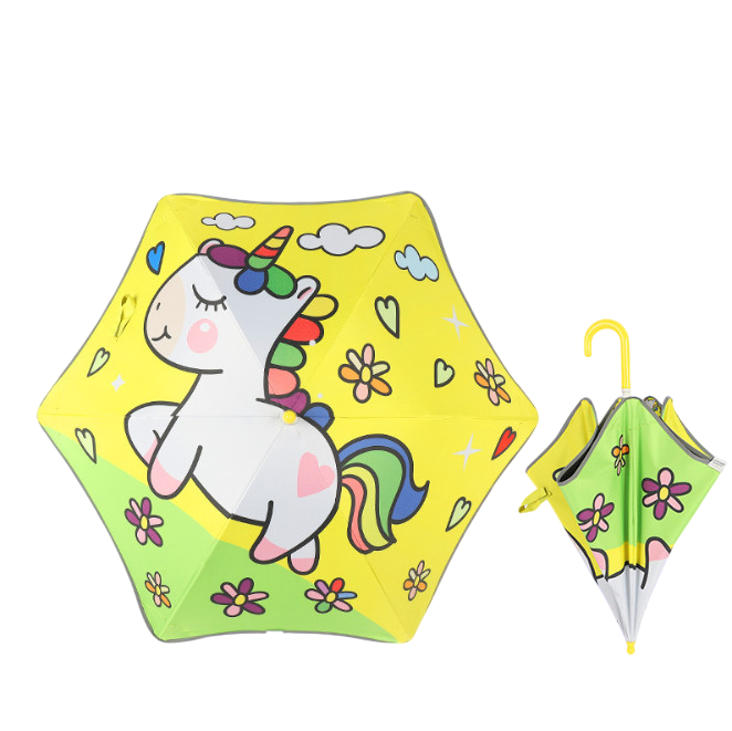 Парасолька дитяча складана зі світловідбиваючою облямівкою Єдиноріг 4 9551 87 см (4506252) - фото 3 Парасолька дитяча складана зі світловідбиваючою облямівкою Єдиноріг 4 9551 87 см (4506252) - фото 3