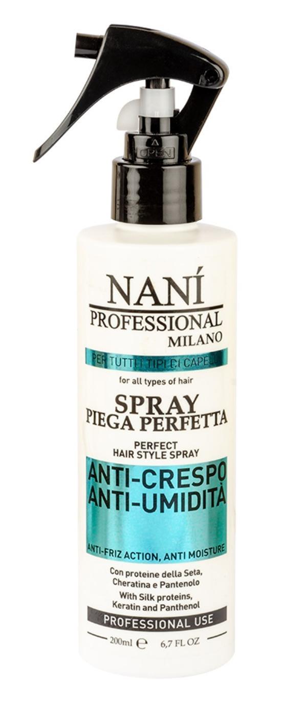 Спрей-термозахист для укладання із захистом від вологи Nani Professional Anti-Frizz Action 200 мл (E-00236)