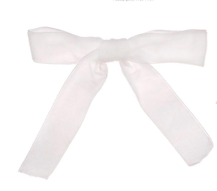 Набір оксамитових бантів 13х17 см 6 шт. Білий