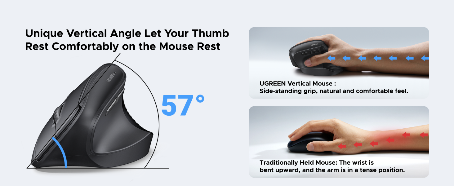 Компьютерная мышка беспроводная UGREEN M571P Black (65042) - фото 5 Компьютерная мышка беспроводная UGREEN M571P Black (65042) - фото 5