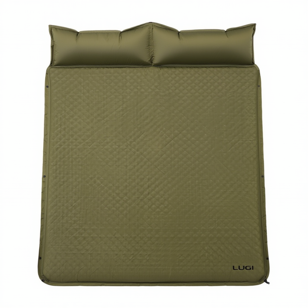 Матрац автоматичний надувний кемпінговий двомісний 190х130 см Зелений (LU-027GR)