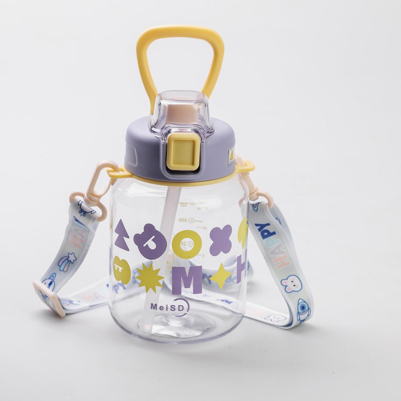 Пляшка для води дитяча Gucgres з ремінцем 650 мл Фіолетовий (HP-14-43V) - фото 4
