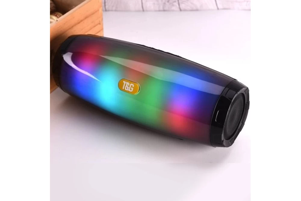 Портативная колонка беспроводная TG-165C LED RGB Black (373600) Портативная колонка беспроводная TG-165C LED RGB Black (373600)