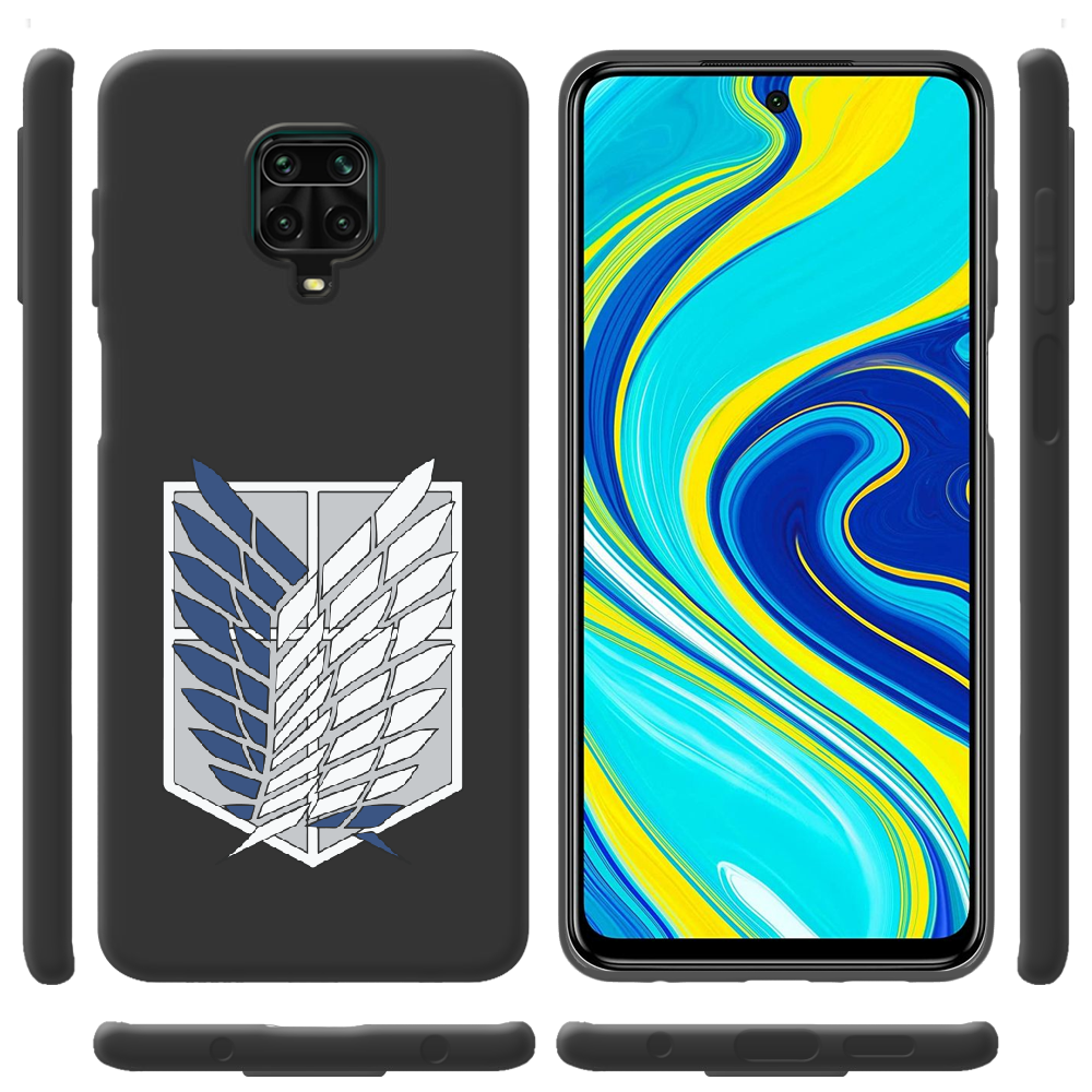 Чохол Boxface Xiaomi Redmi Note 9S Атака Титанів Крила Свободи Чорний силікон (39475-bk88-39914) - фото 2