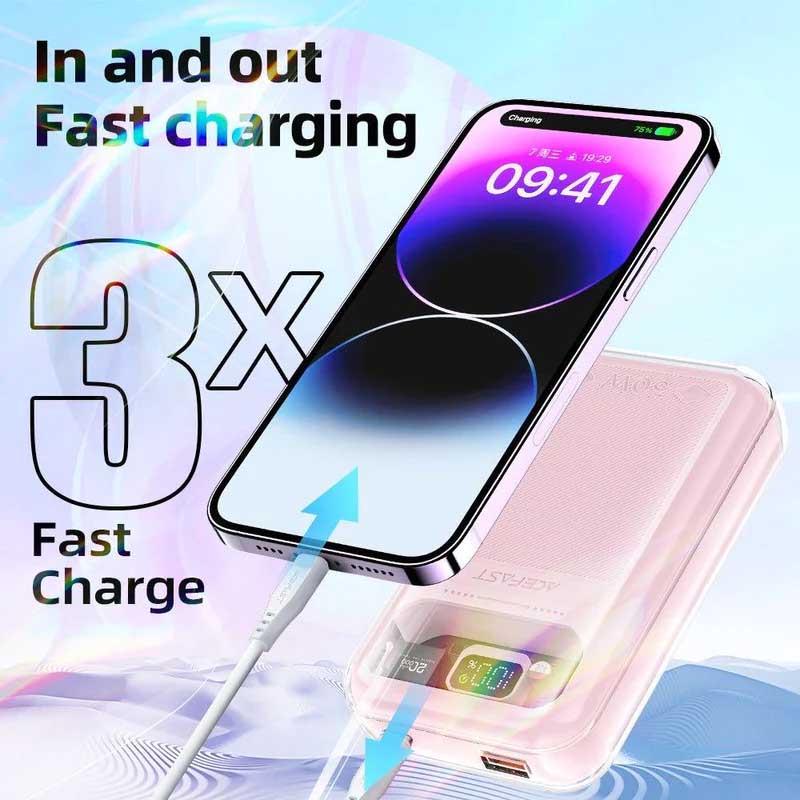 Повербанк Acefast M2-20000 Exploration 30W 20000 mAh Cherry blossom (00000066857_2) - фото 5 Повербанк Acefast M2-20000 Exploration 30W 20000 mAh Cherry blossom (00000066857_2) - фото 5