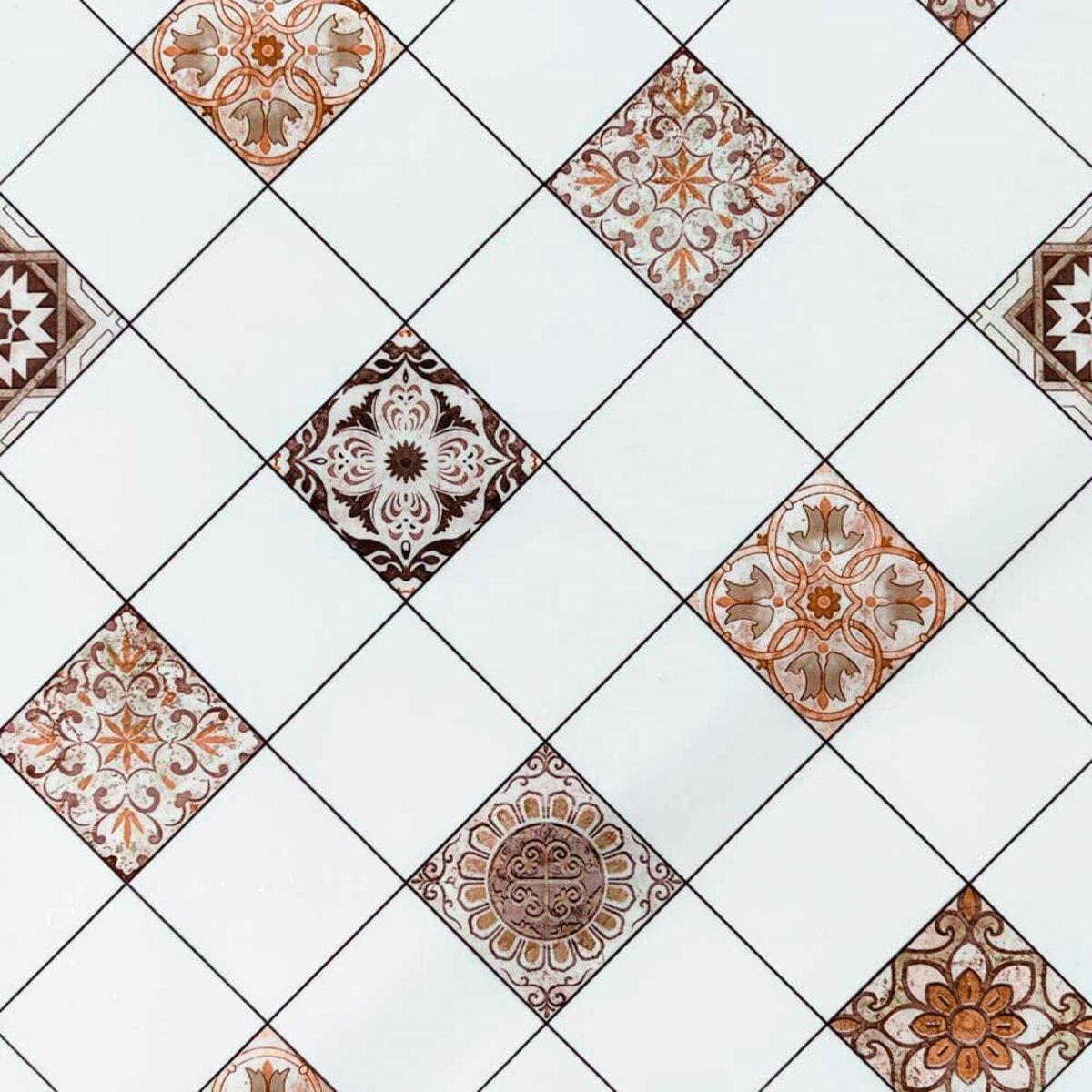 Плитка виниловая СВП-214 самоклеящаяся 600x600x1,5 мм Глянец (3DPanda-0520)