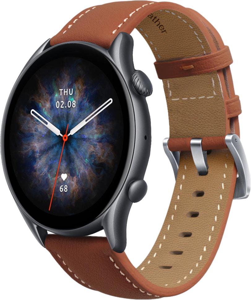 Ремешок кожаный Folsa для Amazfit GTR 3 Pro Brown (31557-30)