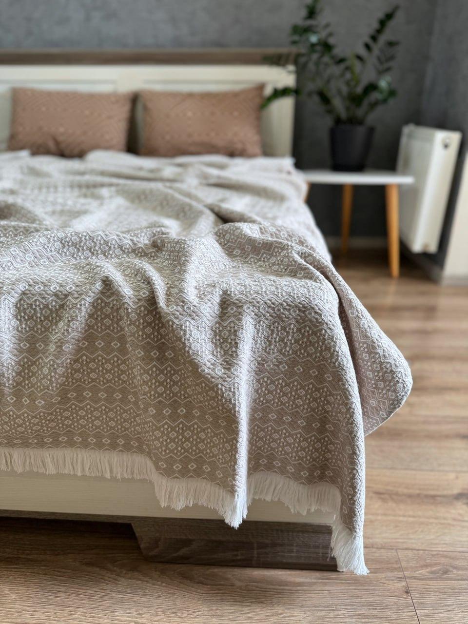 Покрывало натуральное из хлопка на кровать (П4К-post-pokruvalo-001)