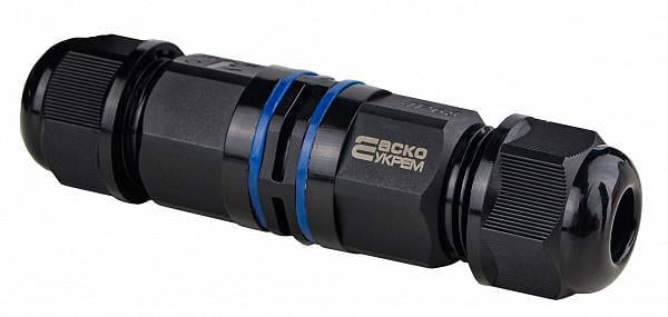 Соединитель кабельный АСКО-УКРЕМ CNP 214 24А 4 контакта  ø 0,5-2,5 мм2 PG11 полиамид IP68 (A0280010009)