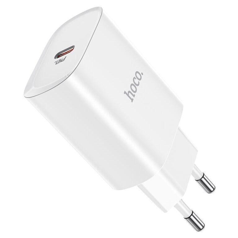 Зарядний пристрій мережевий Hoco N14 Smart Charging single port PD20W charger White (6931474745026)