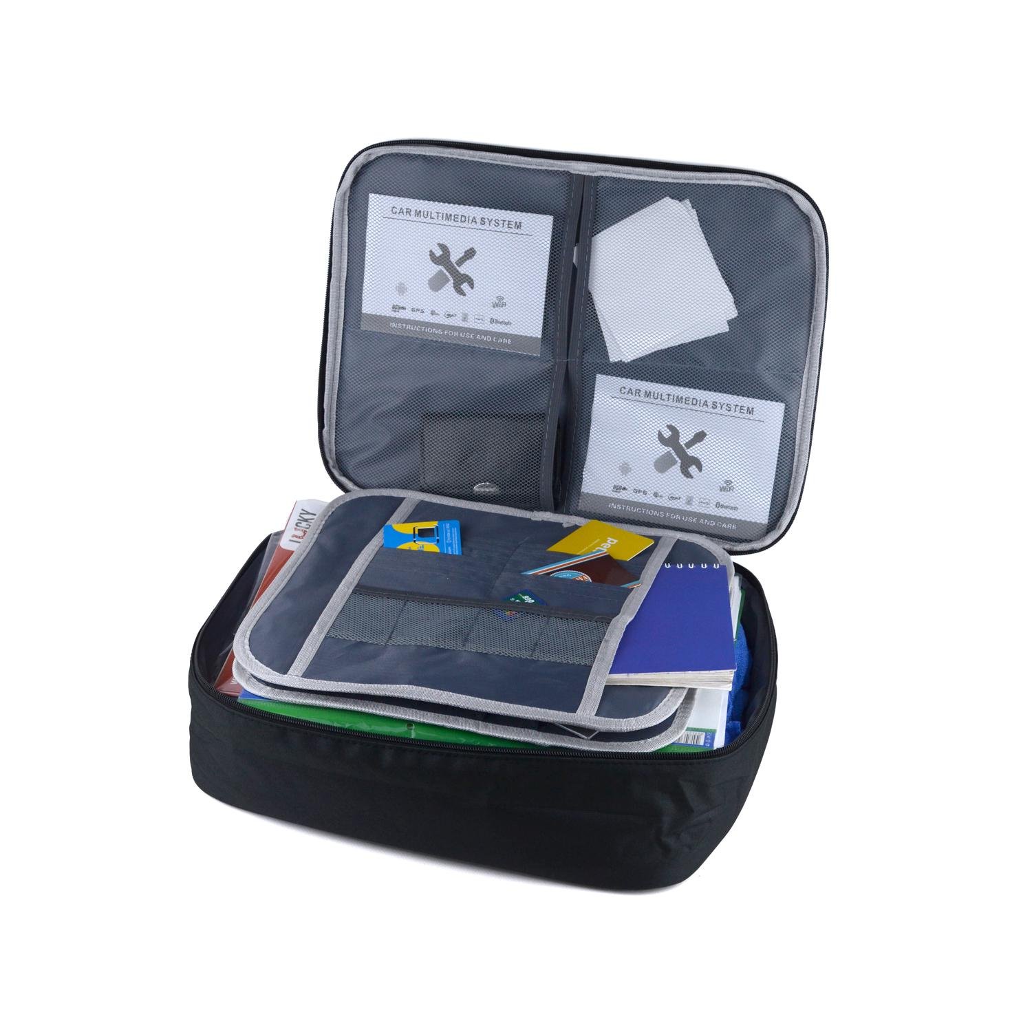 Сумка-органайзер для документів А4 35х26х12 см Чорний (ОДД-12-33) - фото 2 Сумка-органайзер для документів А4 35х26х12 см Чорний (ОДД-12-33) - фото 2