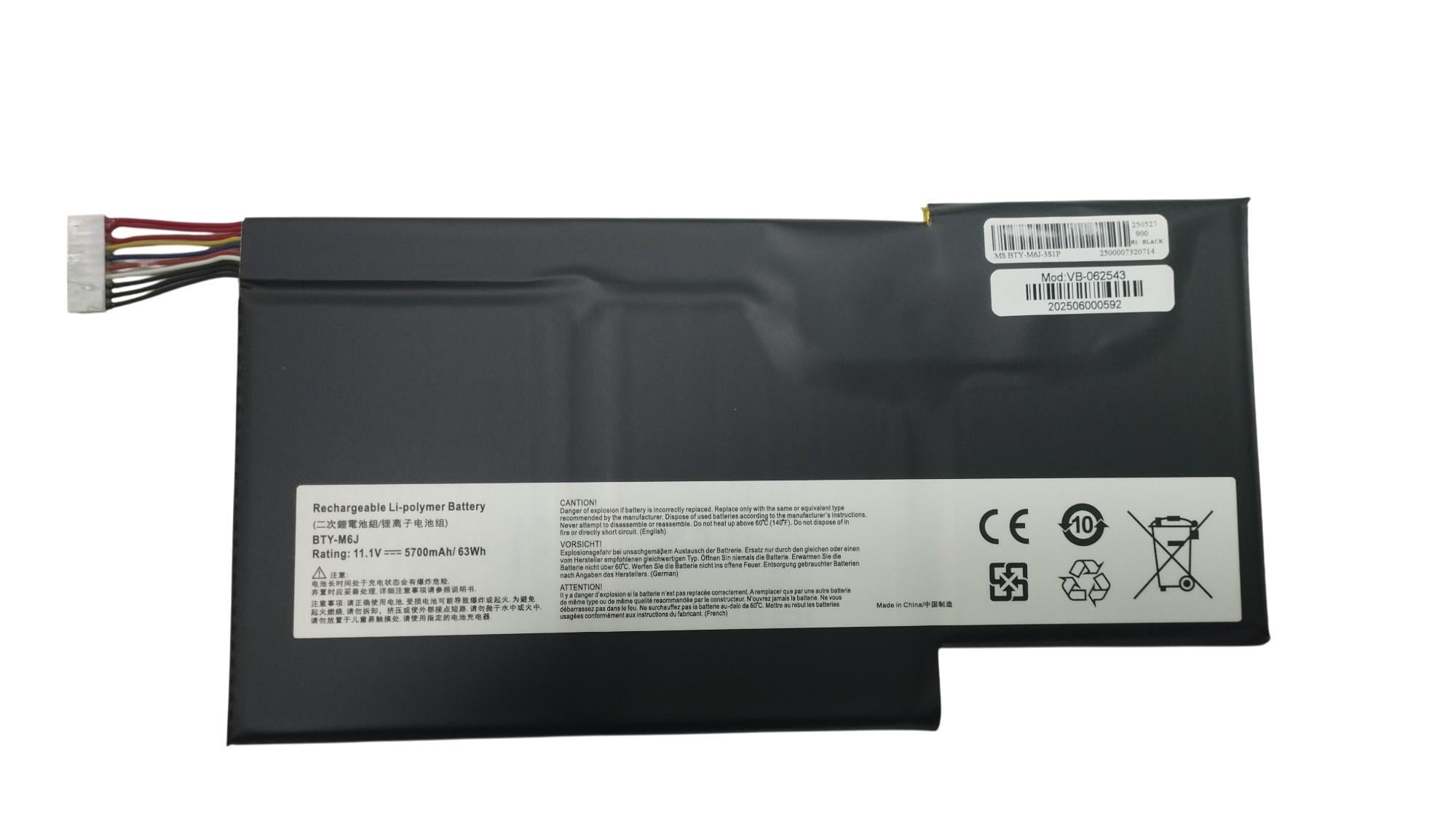 Аккумулятор для ноутбука MSI BTY-M6J GS73VR Stealth Pro 11,1V 5700 mAh (062543)