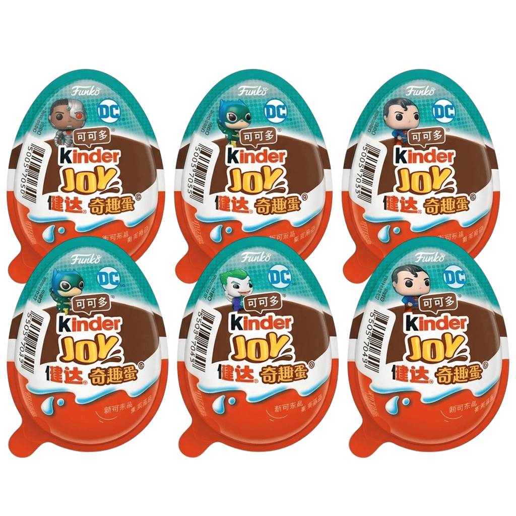 Шоколадные яйца Kinder Joy Funko Pop DC Super Heroes 6 шт. х 20 г (3180704208)
