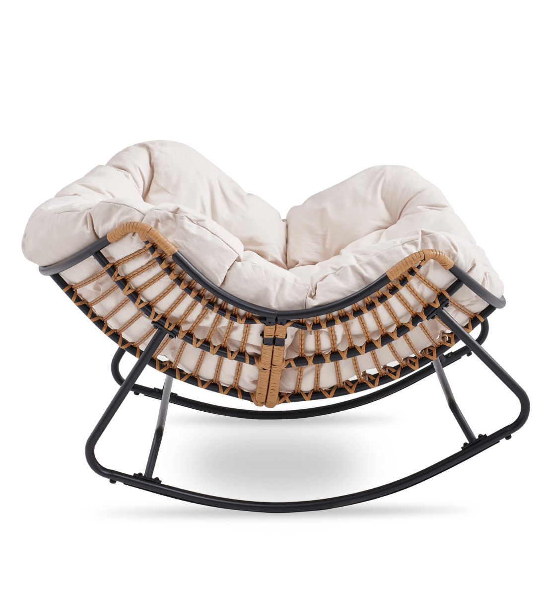 Кресло качели для взрослых ELTON с подушкой до 140 кг Бежевый (2962641780)