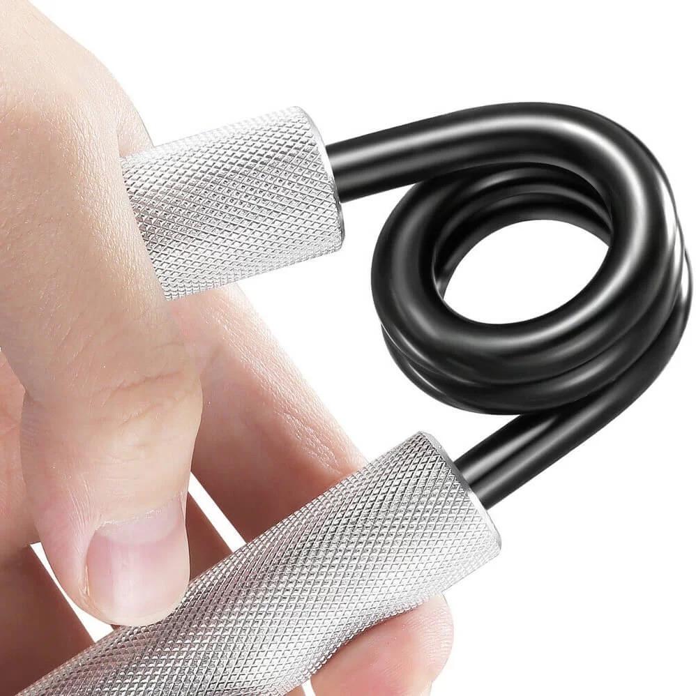 Эспандер-ножницы алюминиевый PowerPlay 4322 Hand Grip 68 кг Серебряный (A-012885) - фото 9