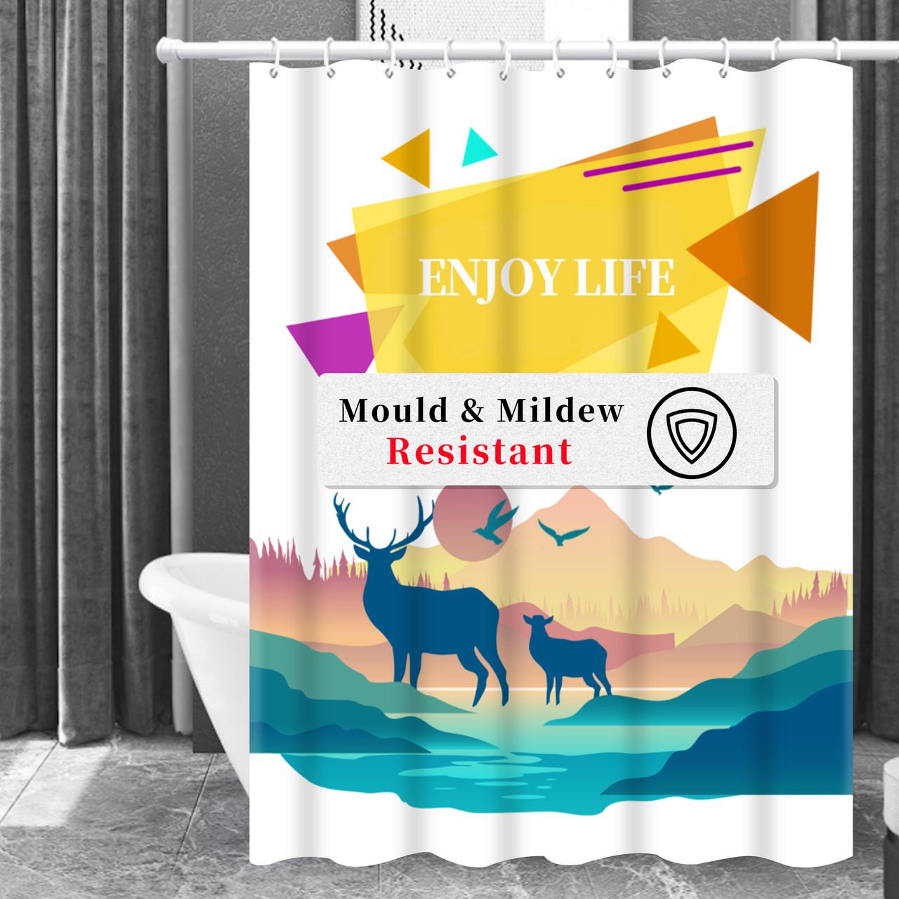 Шторка для ванної кімнати Bathlux водонепроникна з кільцями 180x180 см (1860120258) - фото 2 Шторка для ванної кімнати Bathlux водонепроникна з кільцями 180x180 см (1860120258) - фото 2