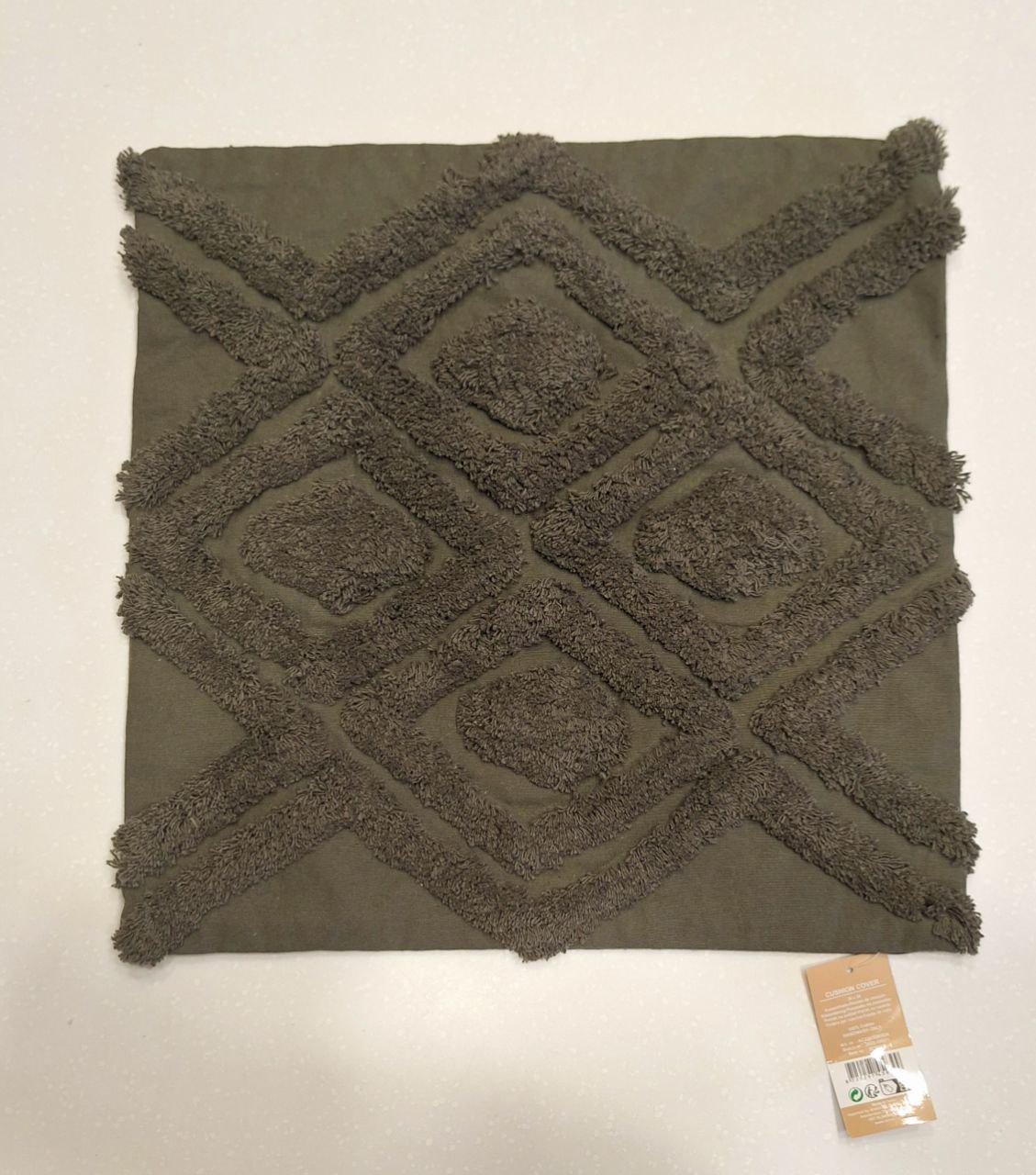 Наволочка декоративная Ромбы 1 шт. 39х39 см Хаки (795)