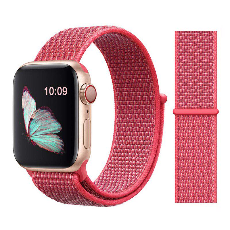 Ремінець нейлоновий Sport Loop Band для Apple Watch 42/44/45 мм Series SE/7/6/5/4/3/2/1 №24 Hibiscus - фото 2