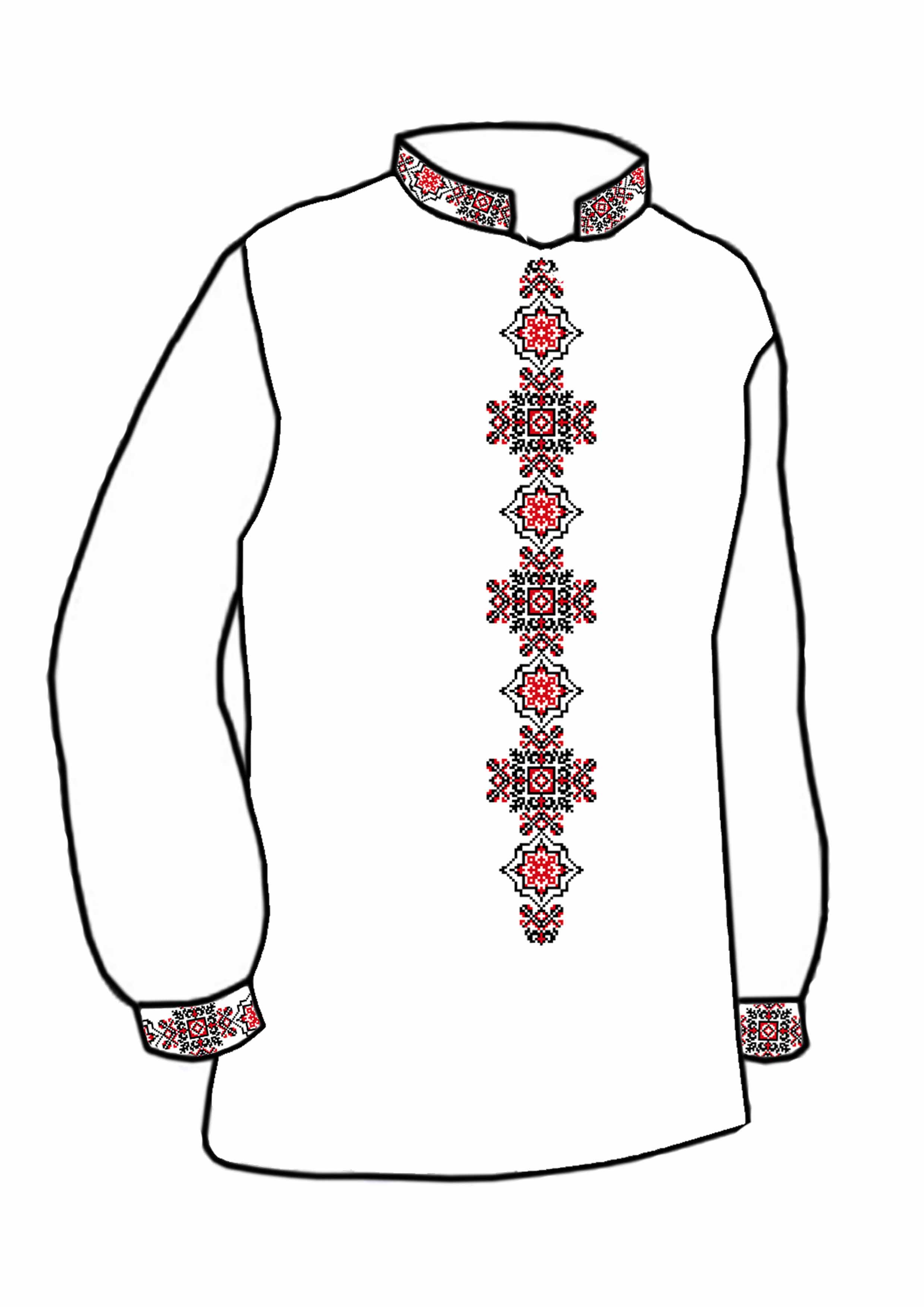 Заготовка для вишивки нитками або бісером сорочка СЧ-143 домоткане полотно Заготовка для вишивки нитками або бісером сорочка СЧ-143 домоткане полотно