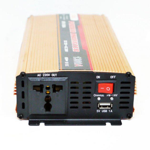 Автомобільний інвертор з комплектом дротів AC/DC UPS/CHARGE 1300 W 12 V (7060) - фото 5