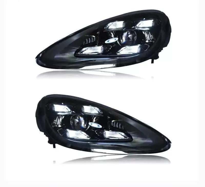 Фары передние GBT для 2010-2014 для Porsche Cayenne 2010-2017 гг. поликарбонат 2 шт. Черный (151139)
