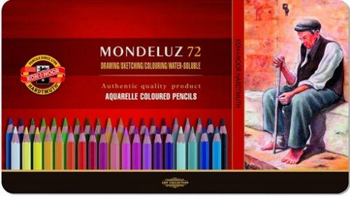 Набор акварельных карандашей Koh-i-noor MONDELUZ металлический пенал 72 цвета (372707)