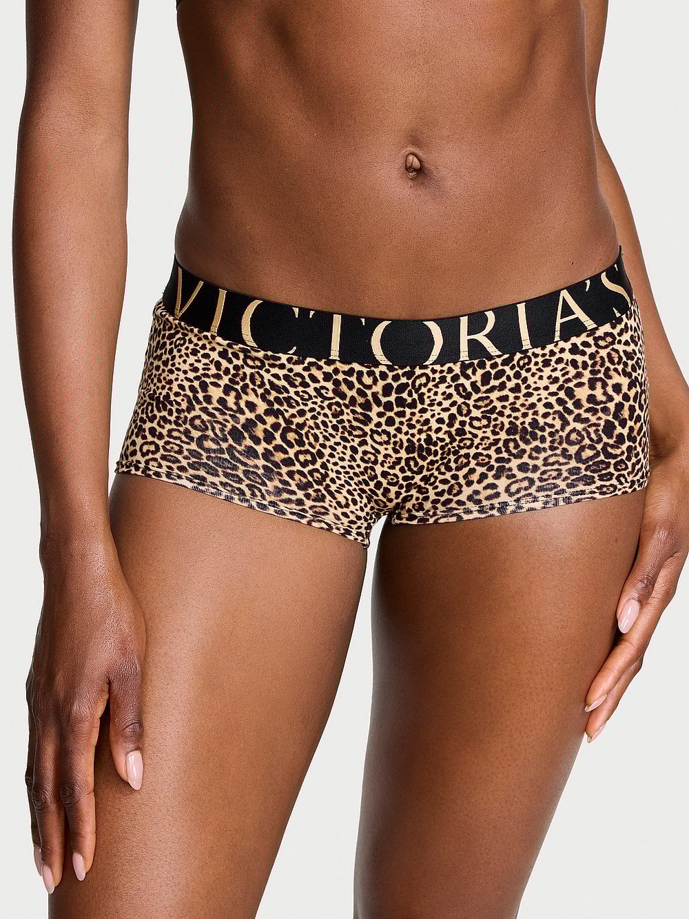 Трусики Victoria's Secret Exploded Logo Cotton Boyshort Panty M Леопард (27245698)